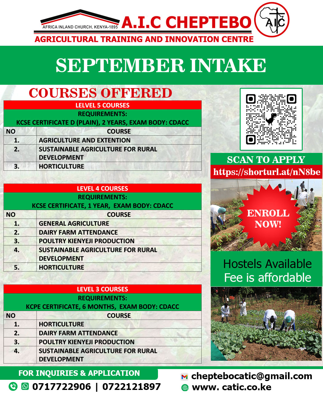 September Intake